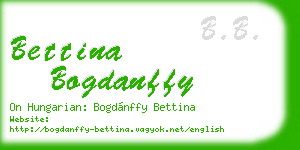 bettina bogdanffy business card