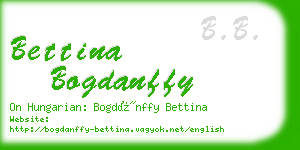 bettina bogdanffy business card